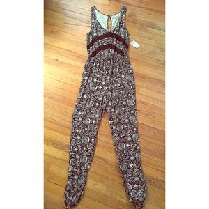 Black and White Floral Romper